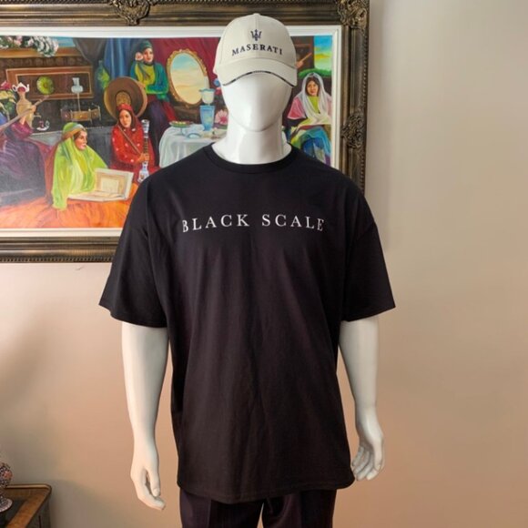 Black Scale Traditional Logo Black T-Shirt - Picture 1 of 7